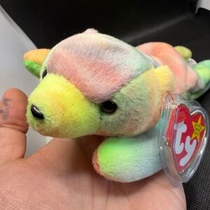 Ty Beanie Baby Sammy Tie Dye Bear 1998 w/ Tag Protector